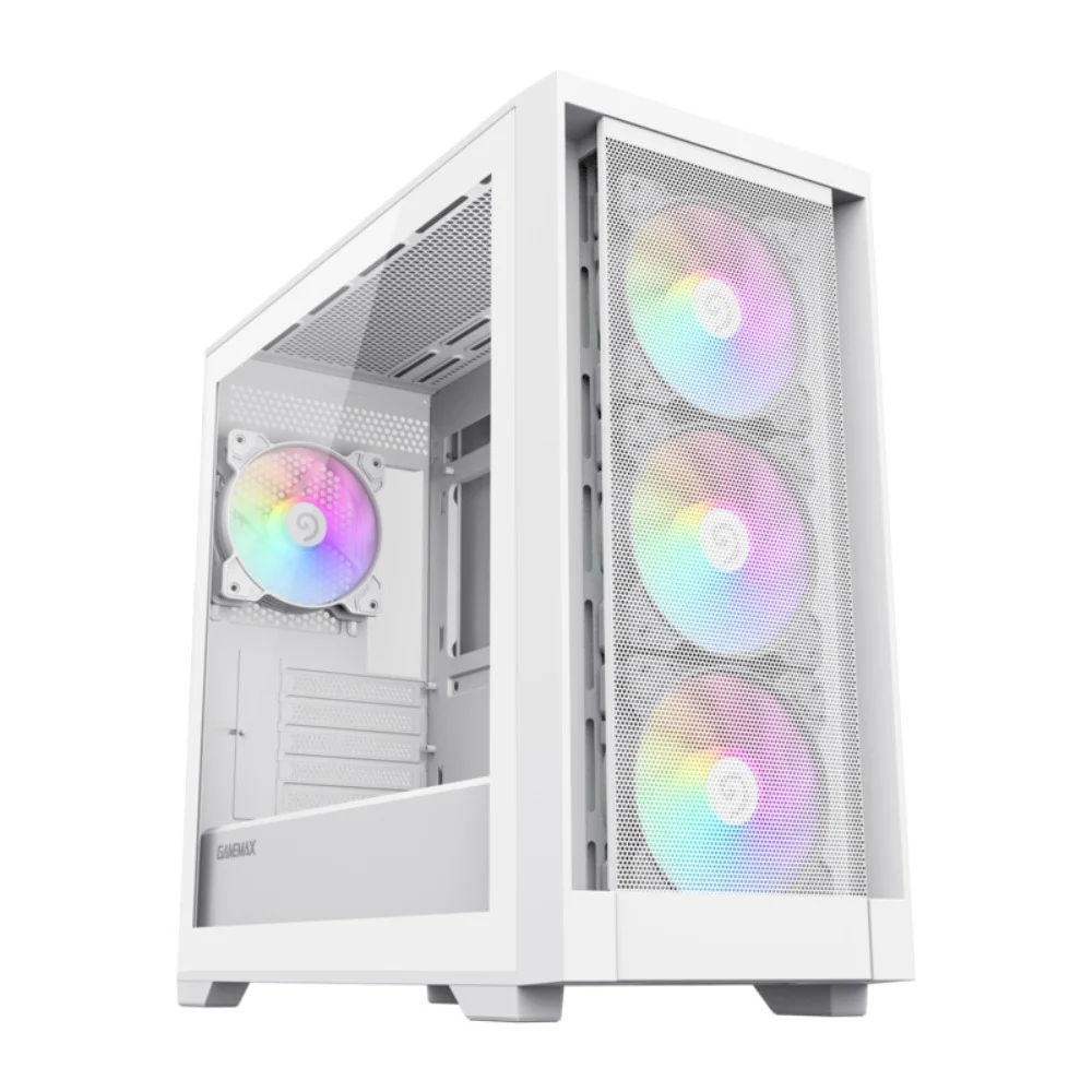 Gabinete Gamer Gamemax Quest Mid Tower Usb Lateral Vidro Branco