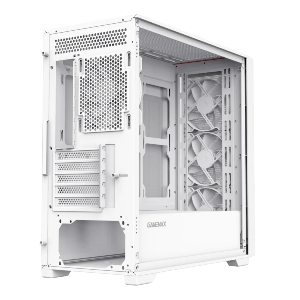 Imagem 2 de 5 do produto Gabinete Gamer Gamemax Quest Mid Tower Usb Lateral Vidro Branco