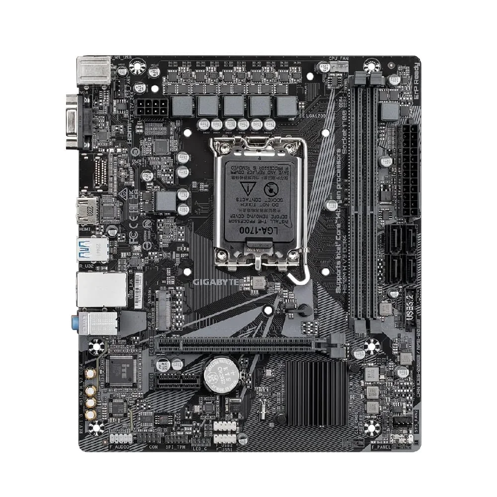 Imagem 2 de 5 do produto Placa Mãe Gigabyte H610m H V3 Ddr4 LGA  1700 2xDDR4 Chipset H610 Matx