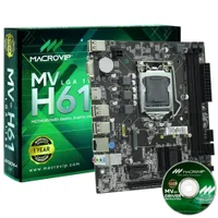 Placa Mãe 1155p Macrovip Mv-h61 M.2 HDMI Vga Ddr3 Lan Giga 2