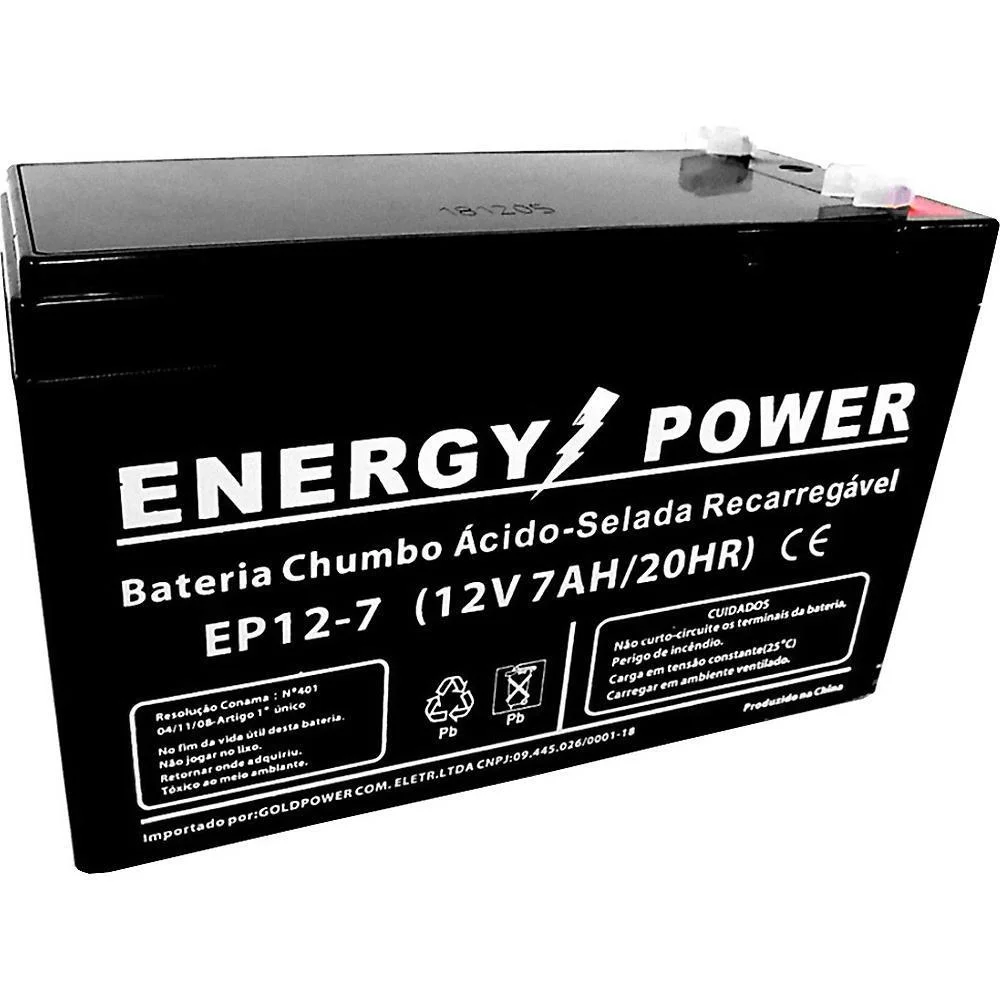 Bateria Nobreak 12v 7ah Energypower 1ep018 Bateria Nobreak 12v 7ah Energypower 1ep018