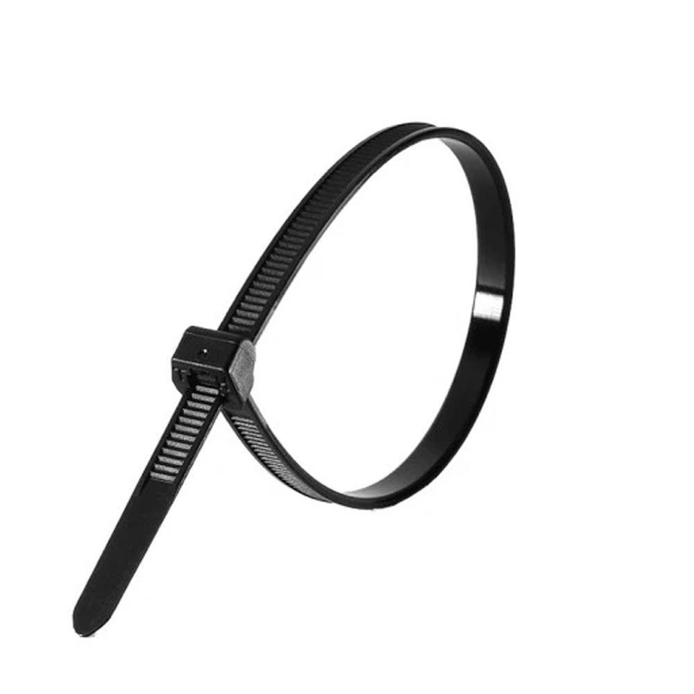 Imagem 2 de 3 do produto Abraçadeira Nylon 6.6 Com Proteção Uv 4,8 X 400mm Preto - Kit Com 100 Uni