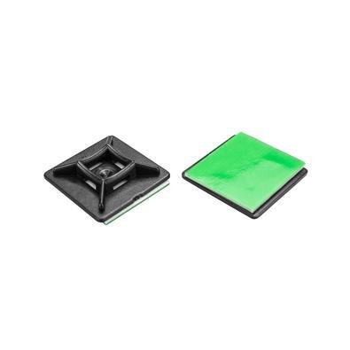 Fixador Autoadesivo Para Abraçadeira De Nylon Até 4,8mm Preto - Kit Com 5 Uni