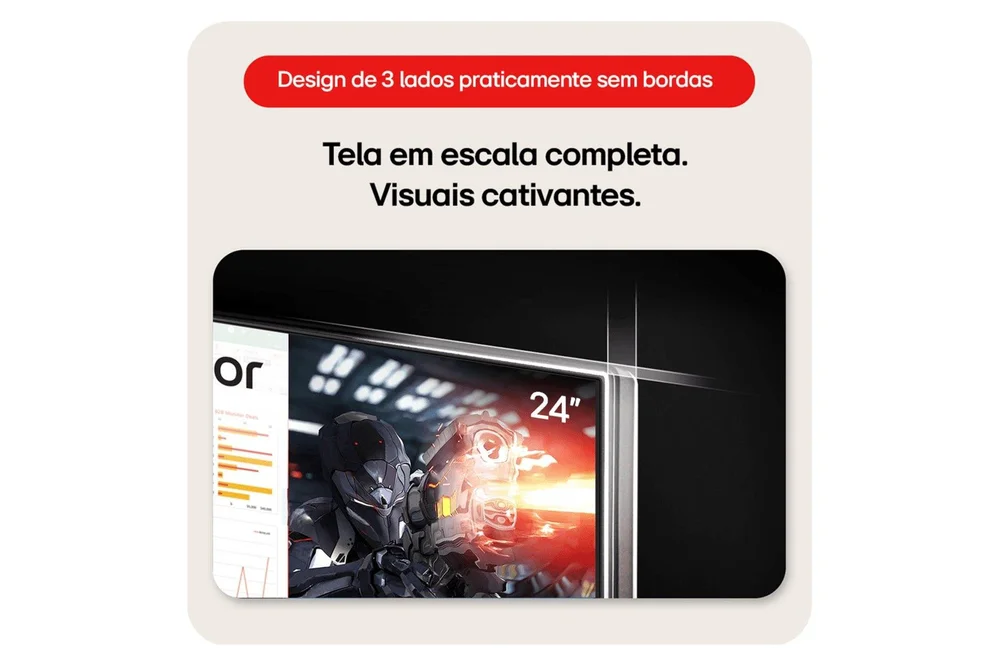 Monitor Gamer LG 24" Full HD, 100Hz, IPS, 5ms, HDMI, Ajuste de Inclinação, Preto - 24MS500-B
