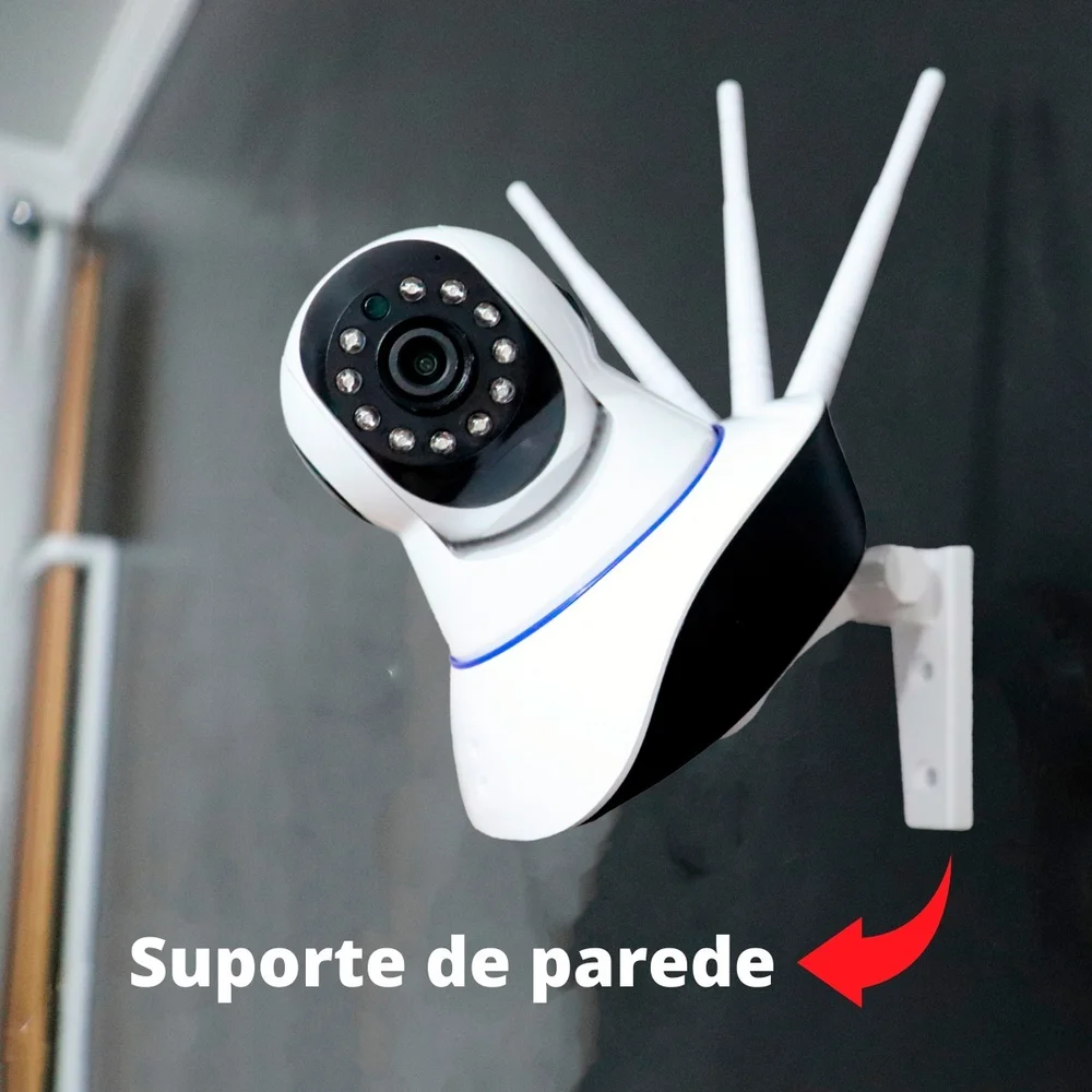 Imagem 3 de 5 do produto Babá Segurança Eletronica Wifi Camera 3 Antenas Bluetooth Visão Noturna Monitoramento Celular