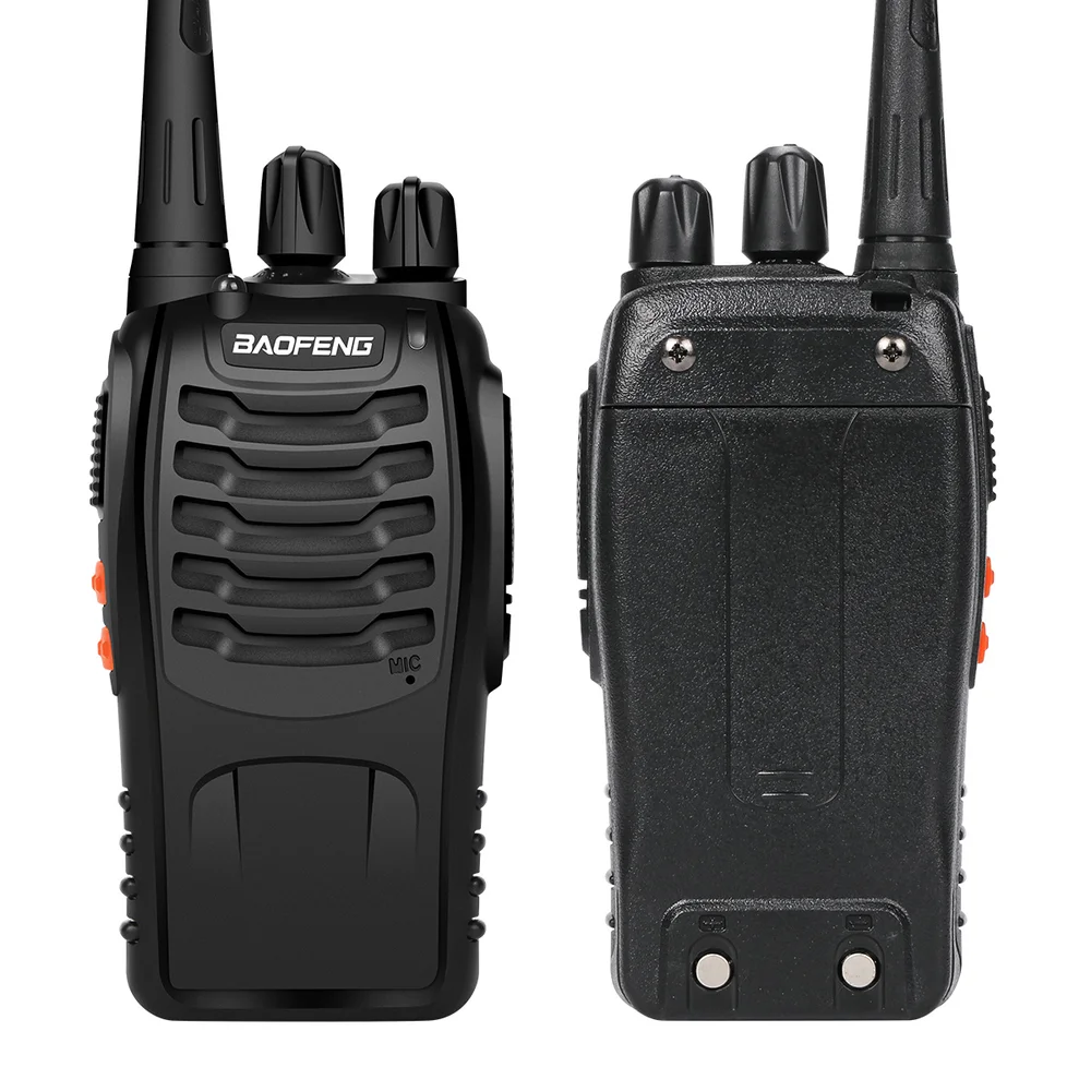 Kit 2 Walkie Talkie Rádio Comunicador Baofeng Segurança Supermercado Construção Civil Empresas
