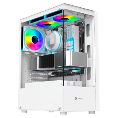 Gabinete Gamer Hayom Gb1793 Branco C/ 03 Fan Incluso S Font