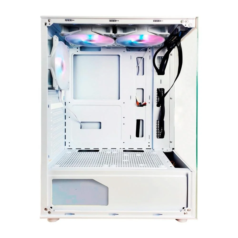 Imagem 2 de 5 do produto Gabinete Gamer Hayom Gb1793 Branco C/ 03 Fan Incluso S Font
