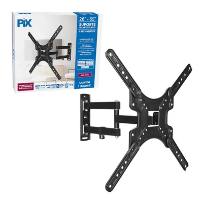 Suporte Tv Tri-articulado 26" A 65" Parede Com Braço Longo