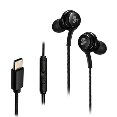 Fone De Ouvido Tipo C Com Microfone Para Smartphone Preto