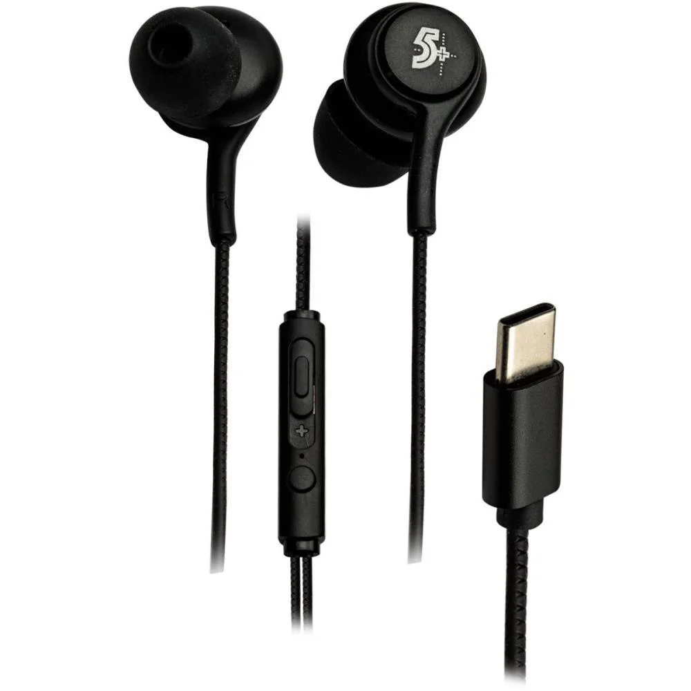 Imagem 3 de 4 do produto Fone De Ouvido Tipo C Com Microfone Para Smartphone Preto