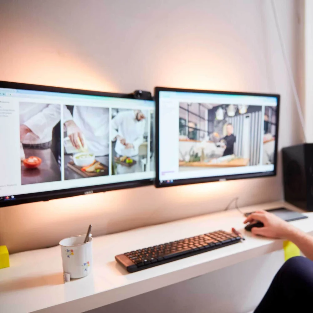 Imagem 5 de 5 do produto Suporte Articulado De Parede C/ Pistão A Gás P/ 2 Monitores