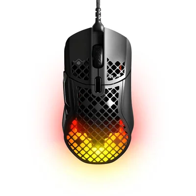 Mouse Gamer Steelseries Aerox 5, RGB, 18.000 Dpi, Usb-c, Preto - 62401