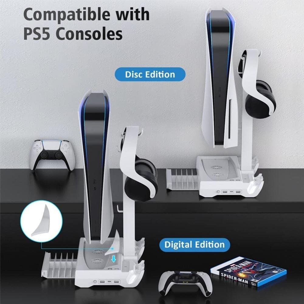 Imagem 3 de 5 do produto Base De Resfriamento De Ventilador Multifuncional Compative Console De Jogos Ps5