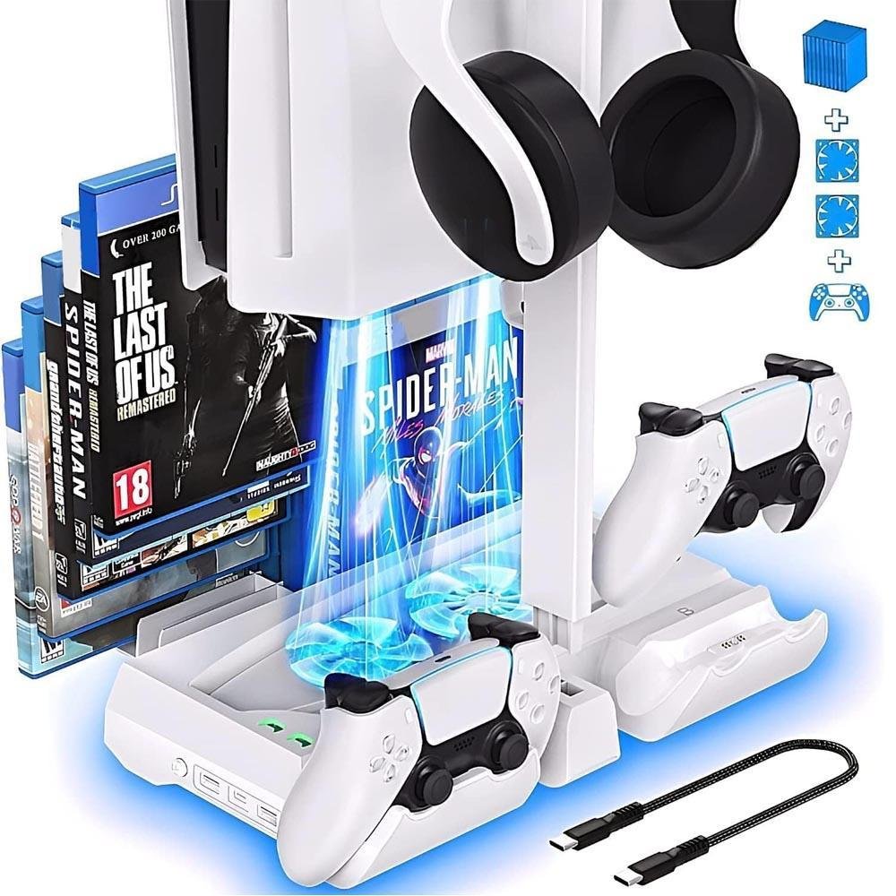 Imagem 4 de 5 do produto Base De Resfriamento De Ventilador Multifuncional Compative Console De Jogos Ps5