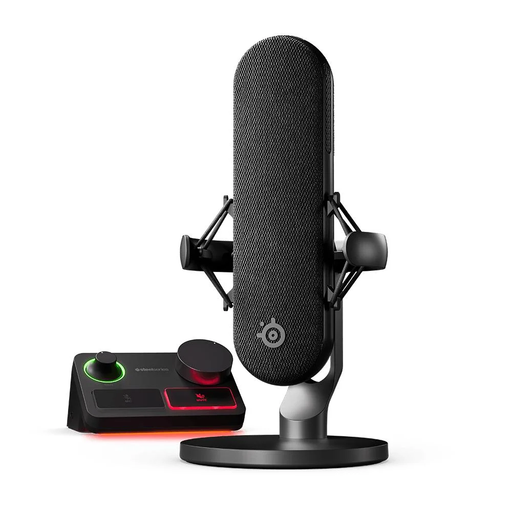 Imagem 3 de 5 do produto Microfone Alias Pro - Gamer De Mesa Condensador Steelseries Alias Pro, RGB, Usb-c - Streamer Podcast - 61596