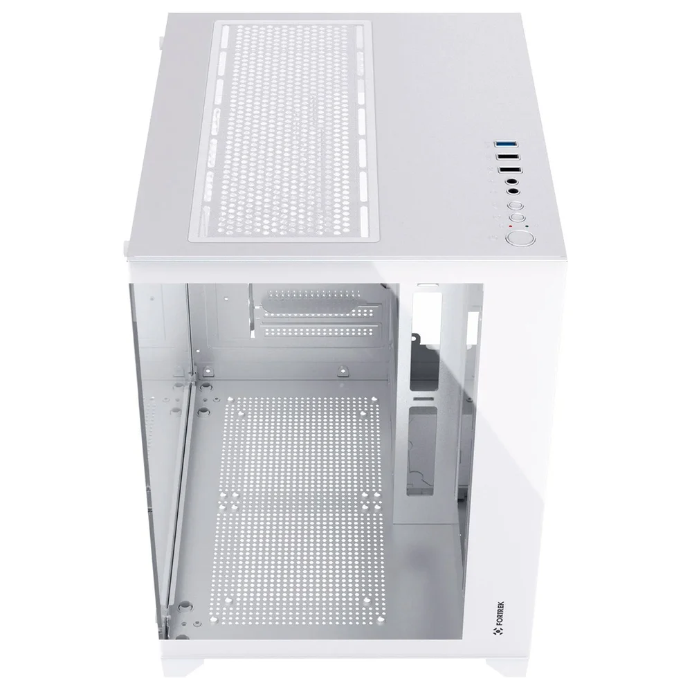 Imagem 2 de 5 do produto Gabinete Gamer Fortrek Clarity Branco Lateral Vidro