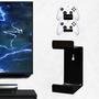 Suporte De Parede Para Controles Ps4 E Fone Headset Gamer Organizar Setup Preto