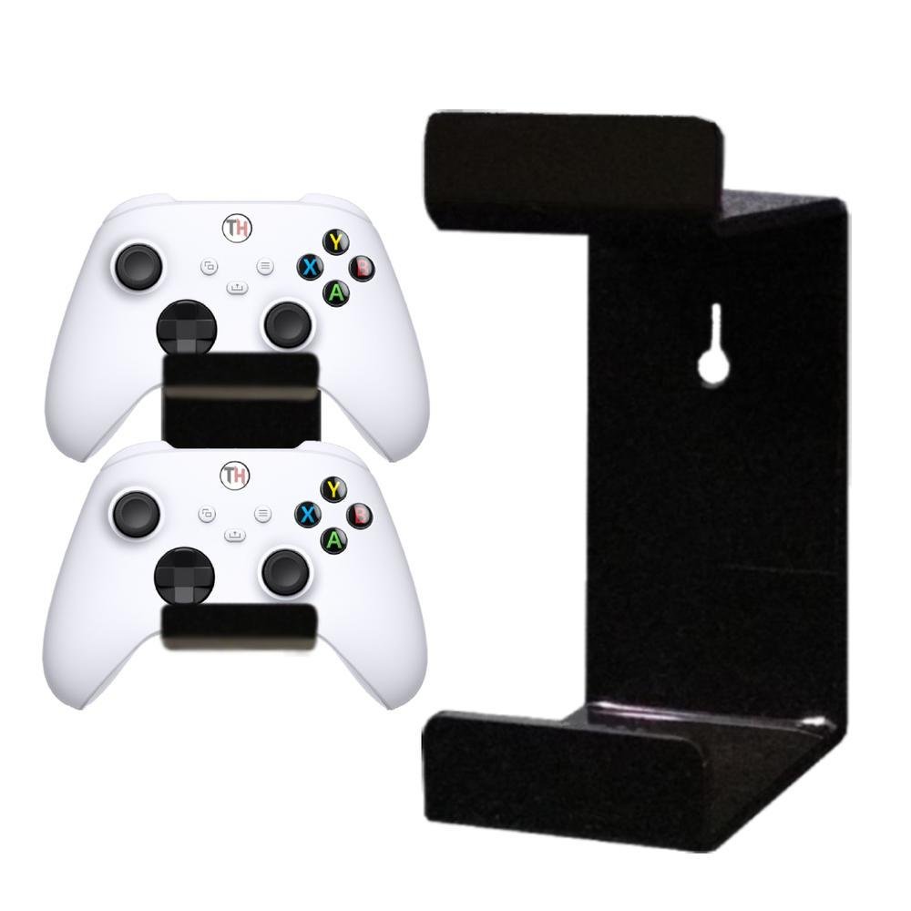 Suporte De Parede Para Controles Ps4 E Fone Headset Gamer Organizar Setup Preto