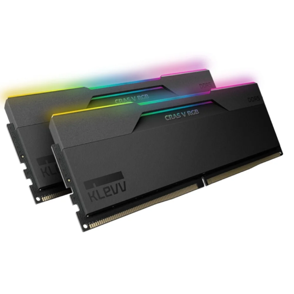 Memória Ram Klevv Cras V, 64GB (2x 32GB), 6400MHz, DDR5, RGB - CL32