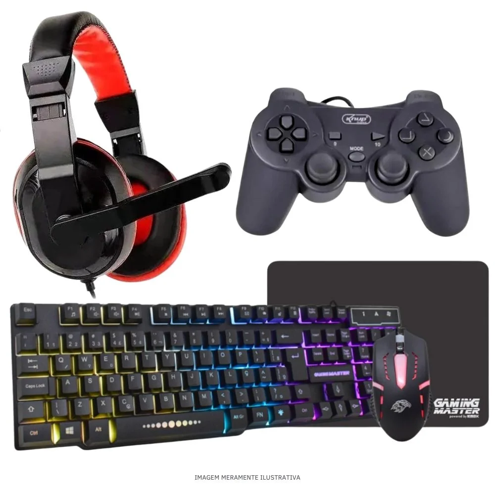 Computador PC Gamer Completo Tob Intel Core I7 SSD 240GB 16gb Teclado Mouse Joystick Mouse Pad E Headset Gamer Monitor 19" WINDOWS 10 Pro Trial - view 4