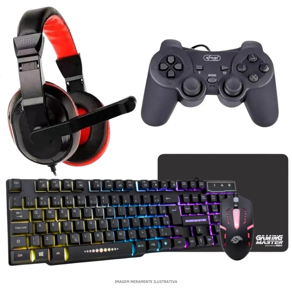 Computador PC Gamer Completo Tob Intel Core I5 SSD 480GB 16gb Teclado Mouse Mouse Pad E Headset Gamer Joystick Monitor 23" WINDOWS 10 Pro Trial - view 4