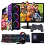 Computador PC Gamer Completo Tob Intel Core I5 SSD 240GB 8GB Teclado Mouse Mouse Pad E Headset Gamer Joystick Monitor 23" WINDOWS 10 Pro Trial