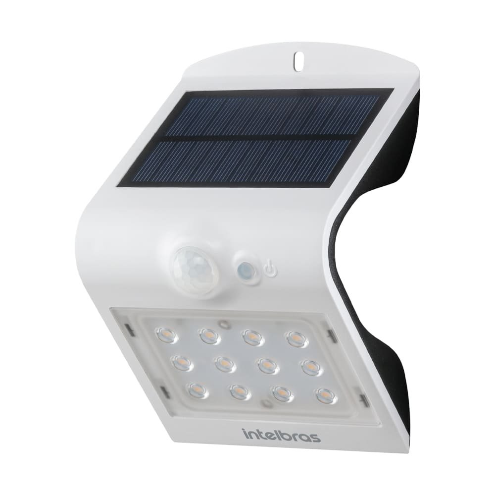 Arandela Solar Integrada Com Luz Branca 220lm 6000k Intelbras- Asi 220