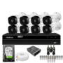 Kit 8 Câmeras Intelbras  Bullet 1220b Full Hd Dvr Intelbras 1216-c Mhdx Com Acesso Remoto Hd 1TB