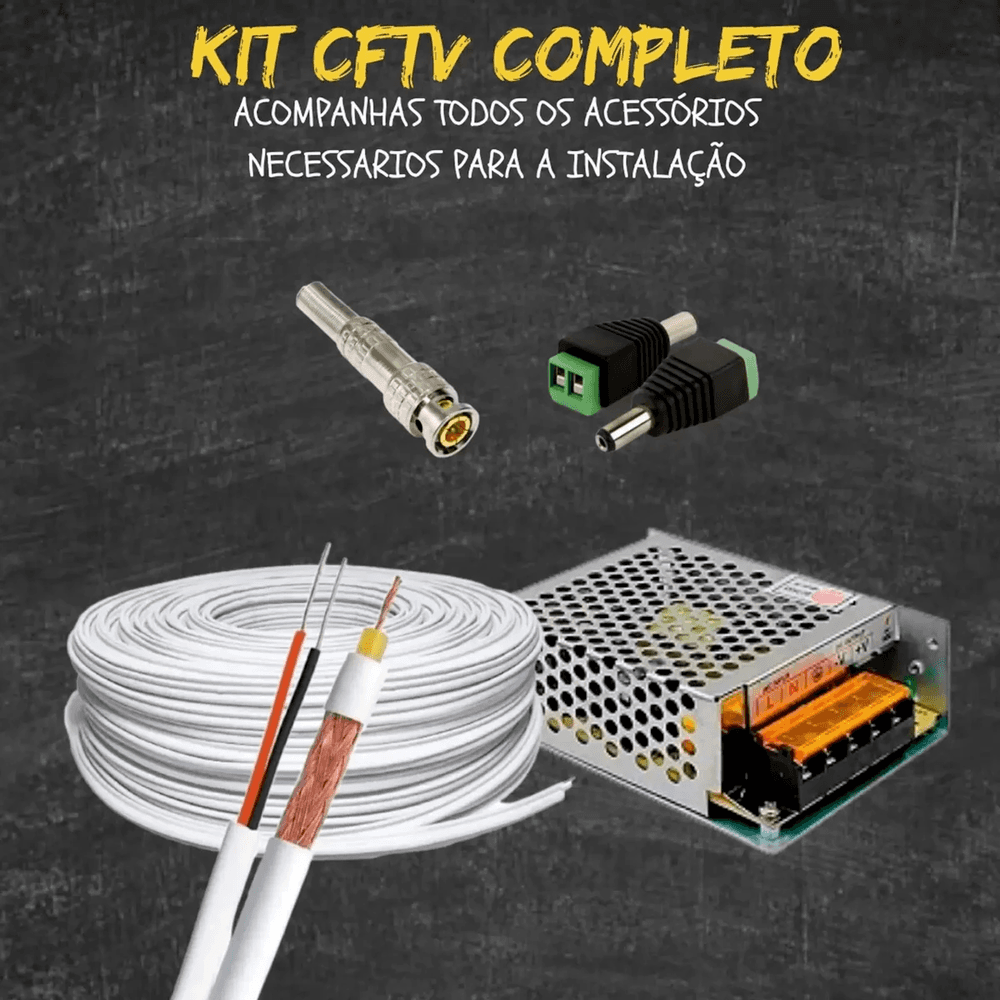 Kit 8 Câmeras Intelbras  Bullet 1220b Full Hd Dvr Intelbras 1216-c Mhdx Com Acesso Remoto Hd 1TB