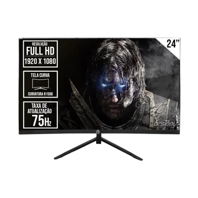 Monitor Curvo LED Brazilpc 24" Full Hd 75hz Preto