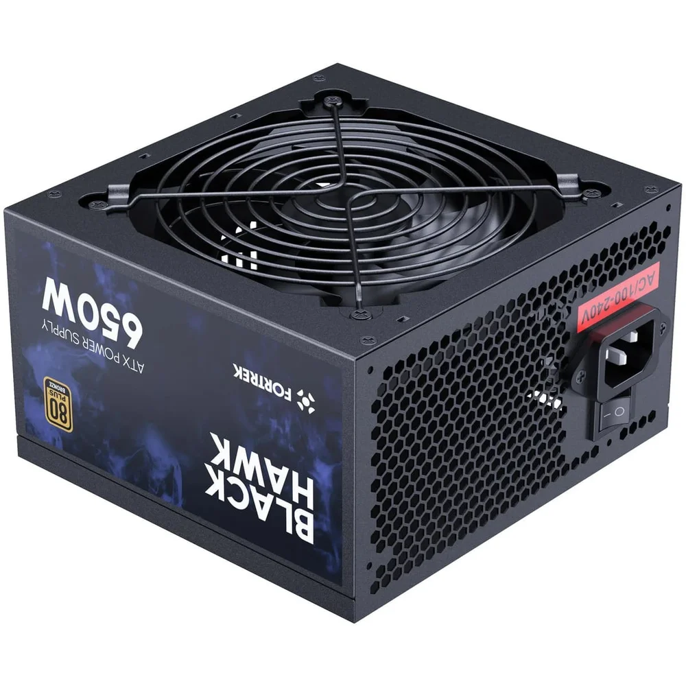 Imagem 2 de 5 do produto Fonte Gamer Atx Fortrek Black Hawk 650w 80 Plus Bronze Pfc Ativo