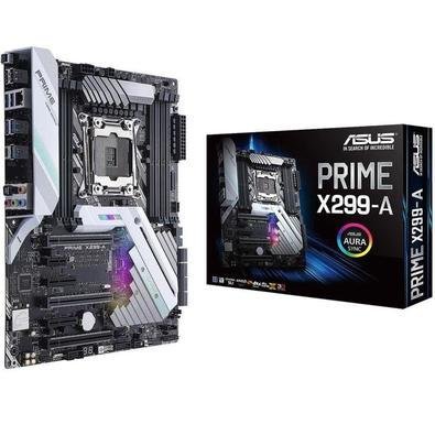 Placa-mãe Asus 90mb11f0-m0aay0 Para Desktop - Intel X299 - LGA -2066 Para Processadores Intel Core Série X, Com Overclocking Ai, 12 Estágios De Energia Ir3555, Ddr4 4266 Mhz, Triple M.2, Usb 3.2 Gen 2 Type-c E Iluminação Aura Sync RGB