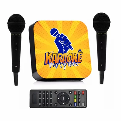 Karaokê Party Box +2 Microfones +de 2000 Músicas Videoke (com Pontuação)