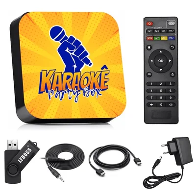 Karaokê Party Box Amarelo +de 2000 Músicas Videoke (com Pontuação) Não Precisa De Internet
