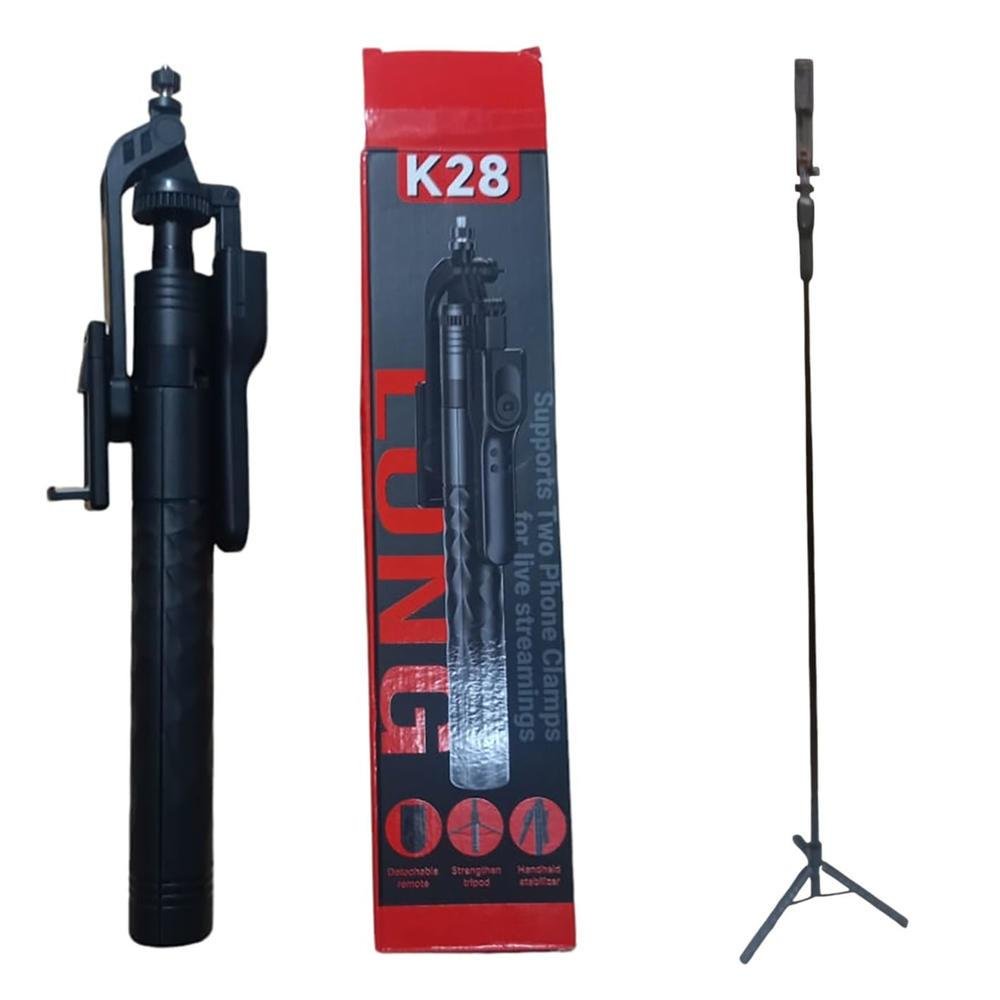 Tripé Bastão 1.75cm + Controle Para Gravação Youtuber Clips Tripé Bastão 1.75cm + Controle Para Gravação Youtuber Clips