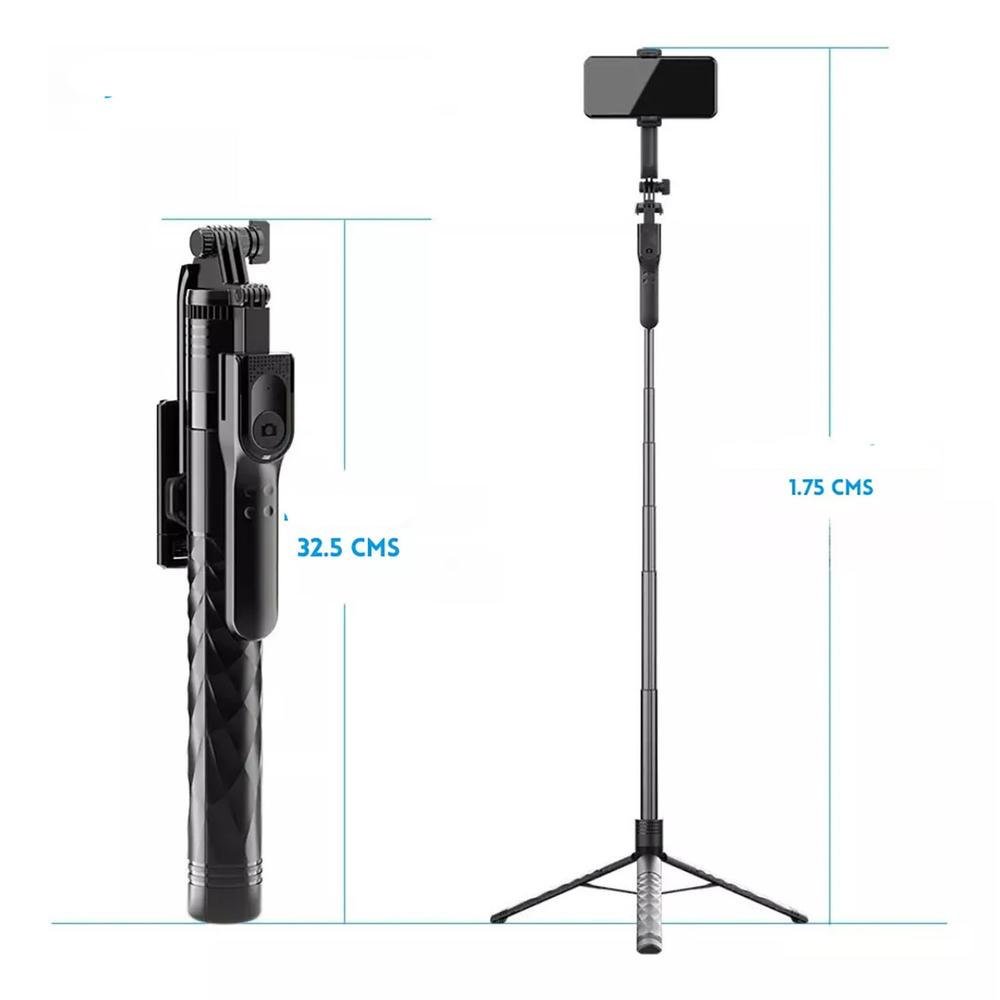 Tripé Bastão 1.75cm + Controle Para Gravação Youtuber Clips Tripé Bastão 1.75cm + Controle Para Gravação Youtuber Clips