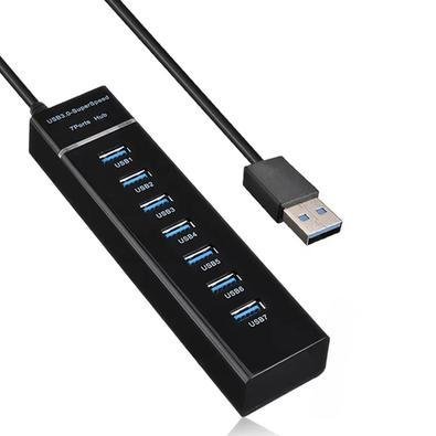 Divisor Usb De Alta Velocidade Para Lenovo Xiaomi Macbook Pro, Hub Usb 3.0, Multiport 3.0, 4 Port, 7 Portas, Acessórios