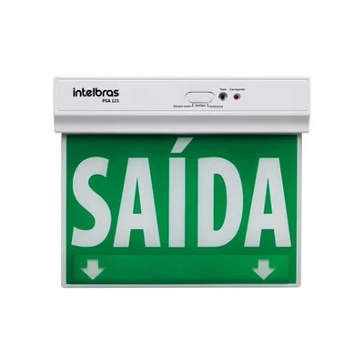 Placa Sinalização Intelbras Psa 125 Face Única Sempre Acesa Branca
