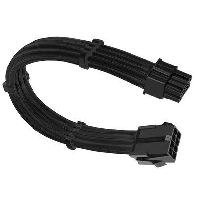 Cabo De Alimentação da Placa-Mãe 4+4 = 8 Pinos, Sleeved EPS, Extensor da Fonte para CPU, 300mm, Preto