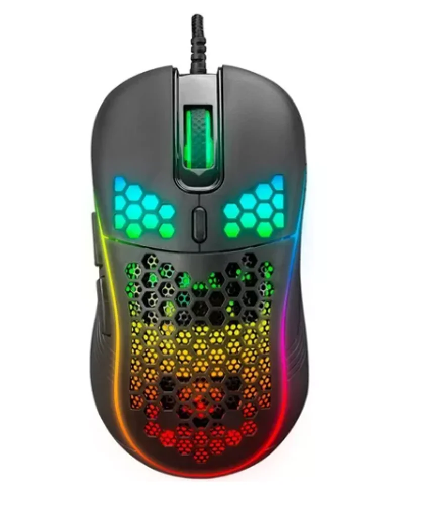 Mouse Gamer com Fio Comeia Led Rgb Ultra Leve 7200 Dpi Mouse Gamer com Fio Comeia Led Rgb Ultra Leve 7200 Dpi