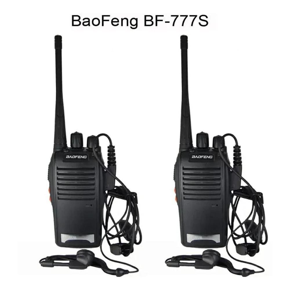 Kit 2 Radio Walk Talk Comunicador 16 Ch 12km Baofeng 777s