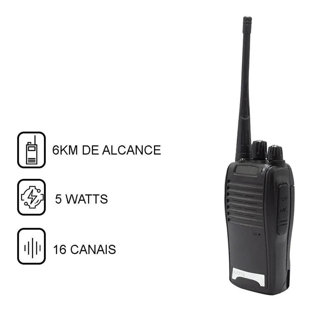 Imagem 2 de 5 do produto Kit 6 Radio Comunicador Walktalk Talkabout Profissional 777s