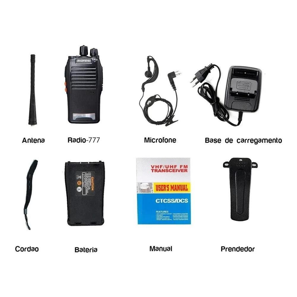 Imagem 3 de 5 do produto Kit 6 Radio Comunicador Walktalk Talkabout Profissional 777s