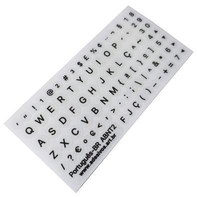 Adesivos Redondos Etiquetas Teclado Iluminação (preto)