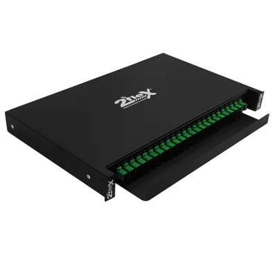 Dio Completo Sc Apc 19'' 24 Fibras (bandejas; Pigtails; Acopladores; Suporte Para Rack)