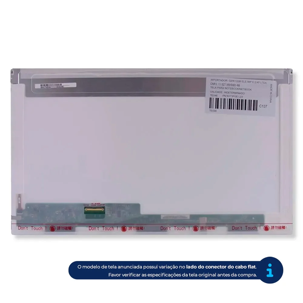 Tela 17.3" LED Para Notebook Hp Probook 4730s Series