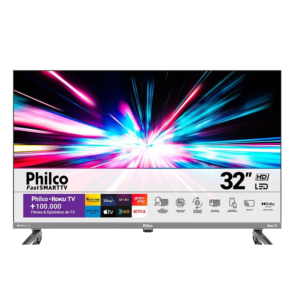 Smart Tv Philco 32, Dolby Audio, LED, Roku Tv - Ptv32k34rkgb - view 3