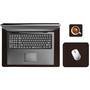 Kit Desk Pad 43x30cm Tapete De Mouse 20x20cm + Protetor Porta Copos E Spray Flanela
