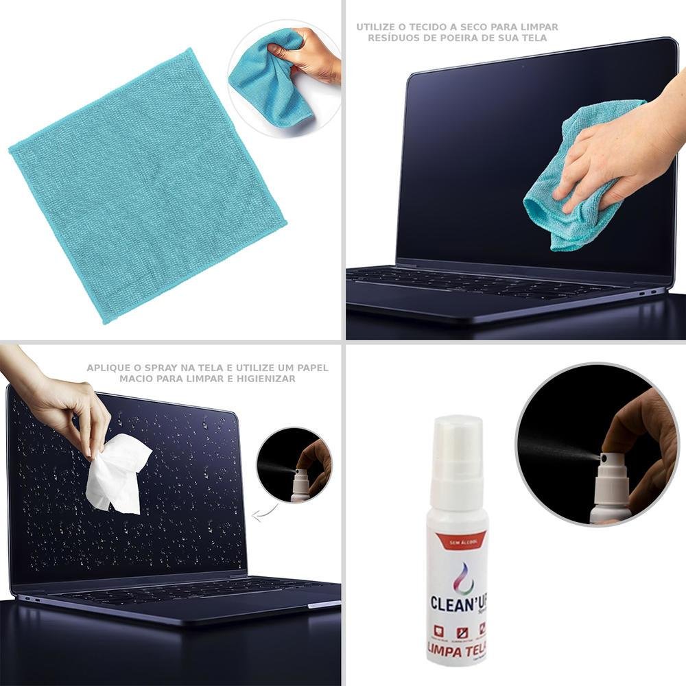 Kit Desk Pad 43x30cm Tapete De Mouse 20x20cm + Protetor Porta Copos E Spray Flanela Kit Desk Pad 43x30cm Tapete De Mouse 20x20cm + Protetor Porta Copos E Spray Flanela
